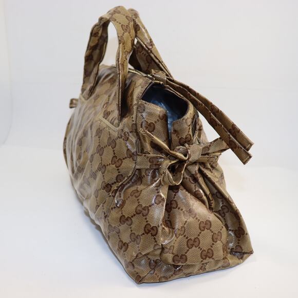 Gucci Hysteria Tote GG Crystal Coated Canvas Brown Monogram - Picture 3 of 9